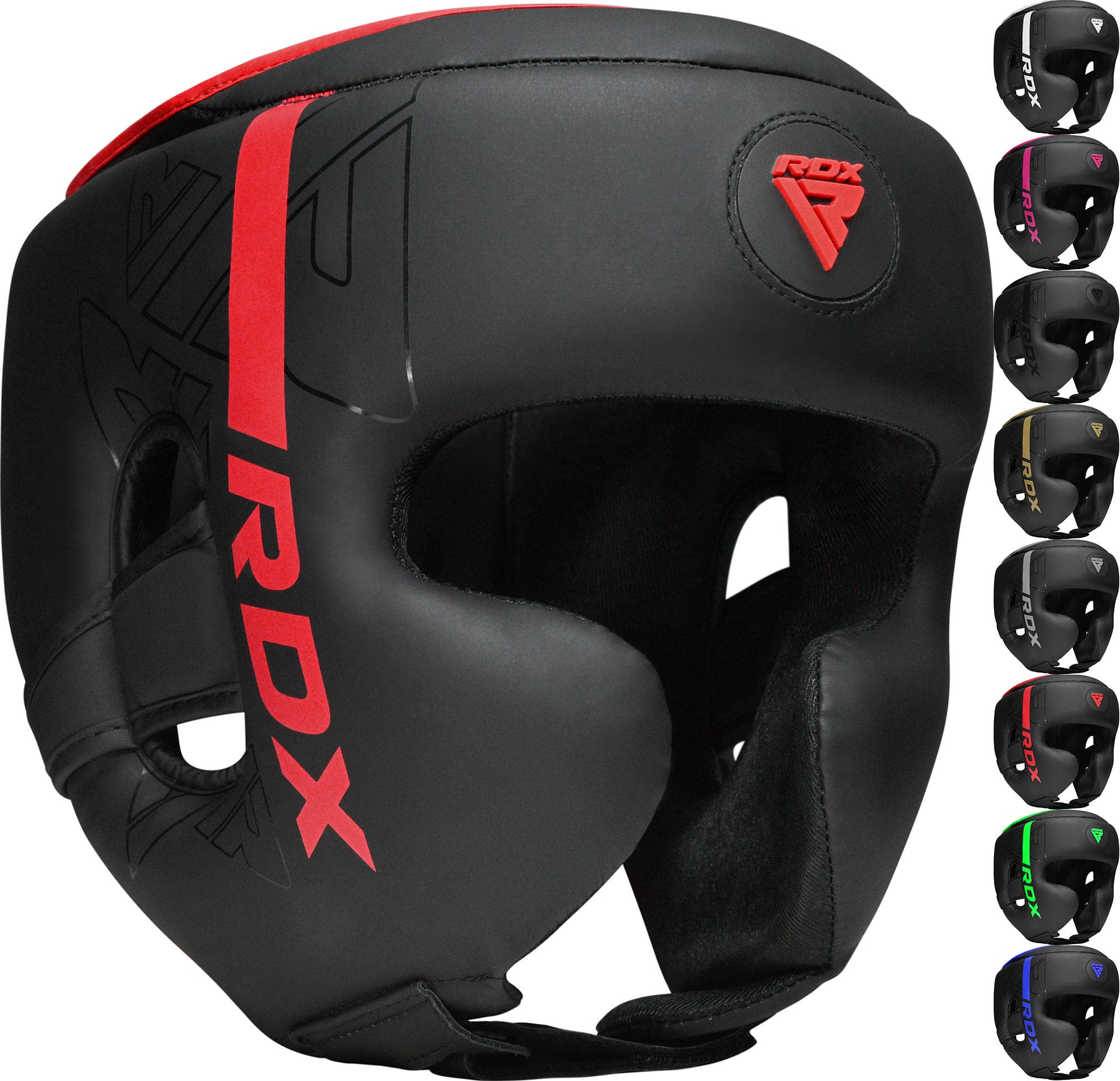 RDX Kopfschutz Boxen für Kickboxen, Kampfsport, MMA Training, Maya Hide Leder Kara Sparring Thaiboxen Kopfschützer, Boxhelm Krav MAGA Muay Thai, Karate und Taekwondo Headgear (MEHRWEG)