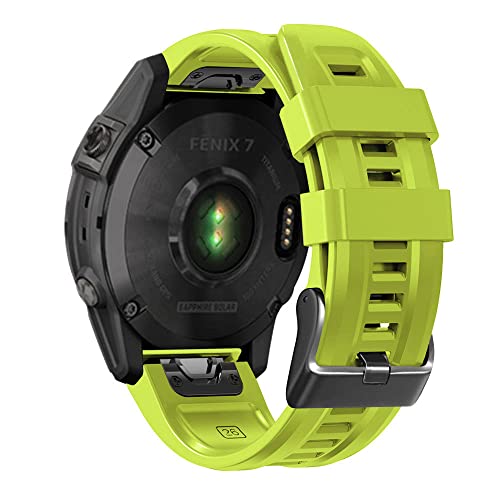 NEYENS 26 22 mm Silikon-Schnellverschluss-Uhrenarmband für Garmin Fenix 7X 6X 5X 3HR Watch Easyfit Armband für Fenix 7 6 5 Watch, 26mm Fenix 3 3HR-D2, Achat