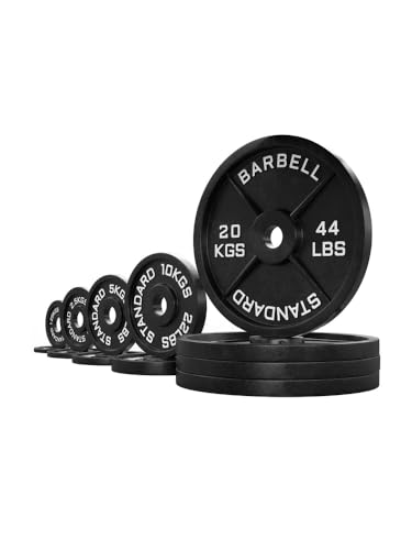 ATLETICA Iron Plates Set | 117,5 kg ∣ 117,5 kg Set ∣ 2 x 1,25 kg | 2 x 2,5 kg | 2 x 5 kg | 2 x 10 kg | 4 x 20 kg ∣ Gusseisen ∣ 50 mm