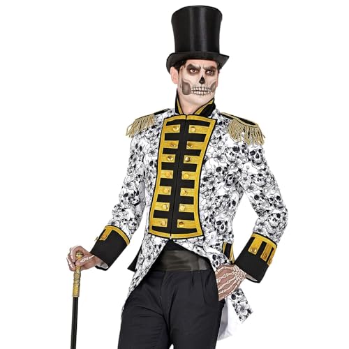 Widmann 50292 50292-Dia de los Muertos Parade-Frack, Garde-Uniform, Tag des Todes, Jackett, Mantel, Zirkusdirektor, Kostüm, Karneval, Mottoparty, Herren, Mehrfarbig, M