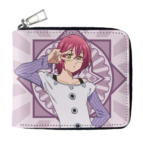 RYNDEX The Seven De-ad-ly SI-ns Geldbeutel Anime Mittelgroß, Reißverschluss Portmonee Leder, Organizer Geldbörsen Geschenk für Kinder & Teenager(Color:Multicolor 6)