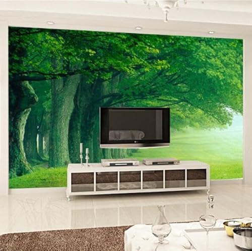 tyujlkjddlf Tapete Wandbild 3D Benutzerdefinierte Wandbild Wohnzimmer Tv Hintergrund Tapete 3D Dreidimensionale Sofa Tapete Landschaft Gras-400Cmx280Cm