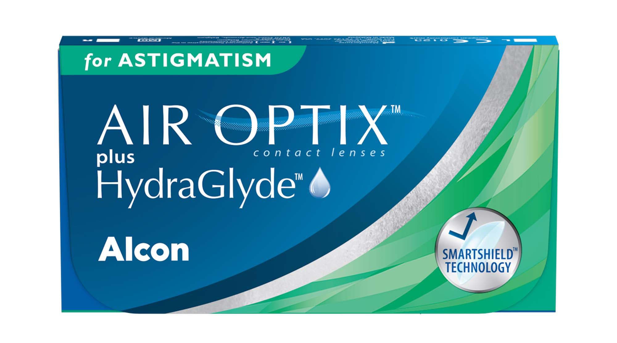 Air Optix plus HydraGlyde for Astigmatism Monatslinsen weich, 6 Stück, BC 8.7 mm, DIA 14.5 mm, CYL -2.25, ACHSE 130, -8.5 Dioptrien