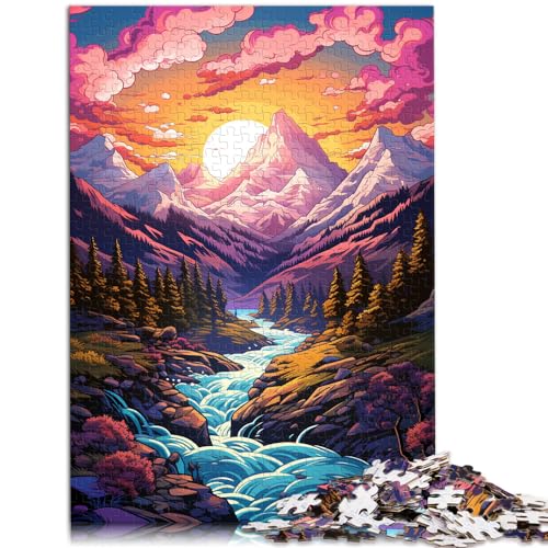 Puzzle-Spiele, farbenfrohes Rocky Mountains-Puzzle 1000 Teile für Erwachsene, Holzpuzzle, Familienspaß, Puzzle 1000 Teile (50 x 75 cm)