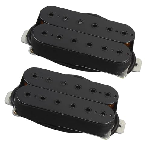 14K Gitarrensteg-Tonabnehmer Humbucker-Tonabnehmer Doppelspule Schwarz Für E-Gitarre e gitarren tonabnehmer (Color : Black NB Set)