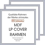 empireposter LP Schallplatten-Cover Rahmen - 3 Stück Rahmen #388988 LP Wechselrahmen der Marke Shinsuke® für Plattencover Profil: 30mm MDF Holzfaserwerkstoff lackiert Silber