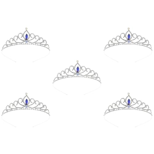 Diademe for Mädchen, 2 Stück Glasdiamant-Tiara, Prinzessinnen-Kristall-Stirnband, Kristall, Kindergeburtstags-Diamanten, Kindergeburtstagskronen, Kristall-Geburtstags-Haar-Accessoires for Mädchen, Haa