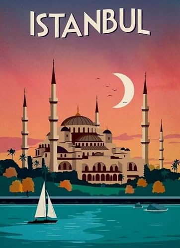 Hfmquisutron Jigsaw Puzzle 1000 Teile Türkiye Travel Poster Holz Geeignet Für Die Familie Zu Spielen Zusammen Rg125Sm