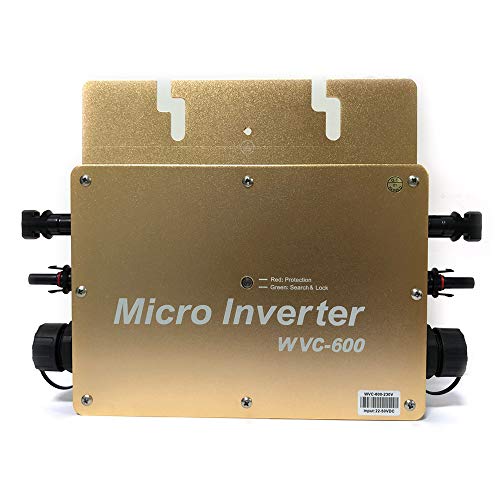 Solar Mikrowechselrichter, 600W WVC Solar Micro PV Inverter Modul Wechselrichter Microinverter Solargitter System für Solarpanel Startseite Netzwerk-Wechselrichter