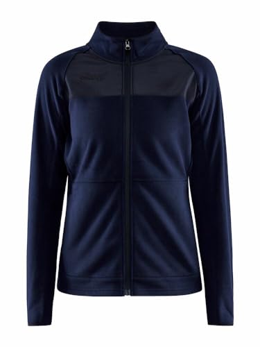 Craft ADV EXPLORE FLEECE MIDLAYER | Fleecejacke Damen XS | Blaze | Gebürstetes Fleece | Mit Daumenloch | Reißverschlusstaschen | Quick Dry Jacke Damen | Outdoor Fleecejacken für Damen