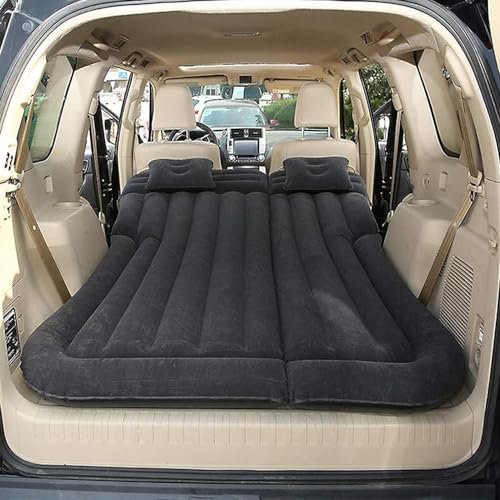 SNMHH Auto Luftmatratze für Mini Rocketman Roadster Van, Autobett Reisen Camping Aufblasbare Matratze Rückbank Tragbare Kissen Luftpumpe Tragbar Schlafen,Black-B