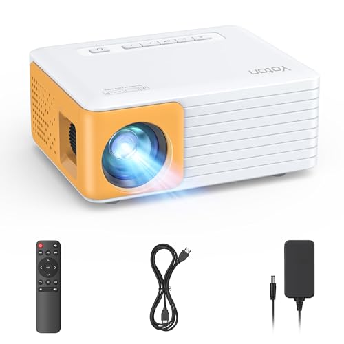 Mini Beamer – Projektor Full HD 1080P unterstützt, Yoton Y3 Beamer Handy für Telefon/PC/PS4/PS5/Xbox, Projector Kompatibel mit USB/HDMI/AV, Geschenk für Kinder