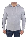 Tommy Hilfiger Herren Hoodie mit Reißverschluss Zipper, Grau (Grey Heather), L