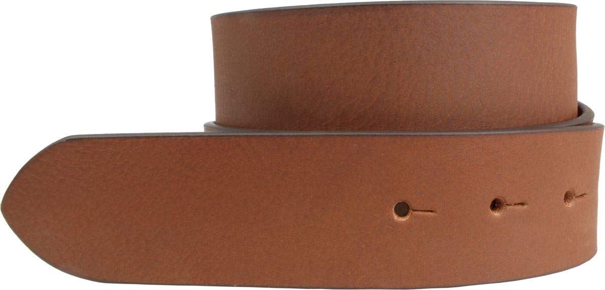 BELTINGER Wechselgürtel aus Vollbüffelleder mit Druckknöpfen 4 cm | Druckknopf-Gürtel für Damen Herren 40mm | Büffelleder-Gürtel ohne Schnalle | Mittelbraun 85cm