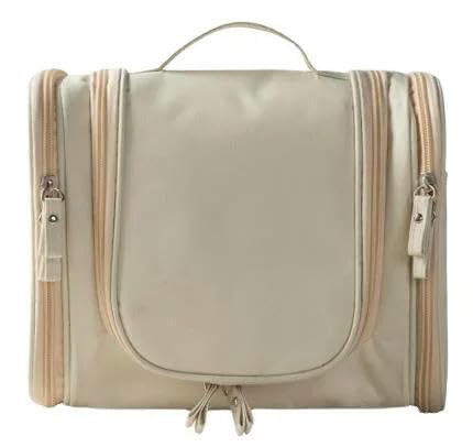 Reisetasche Multifunktioneller Kosmetikbeutel Für Frauen, Reisenkosmetik-Toilettenbeutel, wasserdichte Aufbewahrungsbeutel Mit Großer Kapazität-Beige