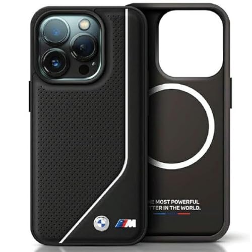 CG Mobile BMW BMHMP15X23PUCPK Hülle für iPhone 15 Pro Max 6.7" Schwarz hardcase Perforated Twisted Line