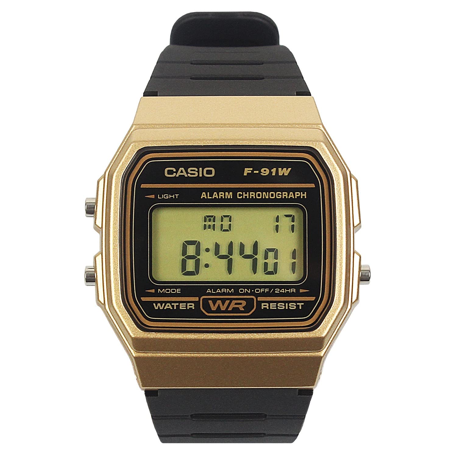 Casio Unisex Erwachsene Armbanduhr Digital Quarz Harz F-91WM-9AEF