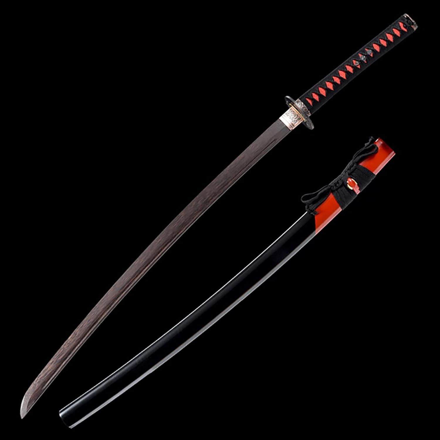 MAUXpIAO Katana aus natürlichem Palisander, handgefertigtes Samurai-Schwert aus Holz mit Scheide, 103 cm Bokken für Ausstellung, Cosplay, Sammlung, Kendo-Training schwerter/G/103cm