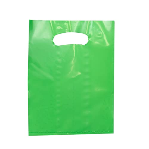 ysmile Grüne Kunststoff-Versandtasche mit Griff für kleine Unternehmen, Poly-Merchandise-Tasche für den Einzelhandel in Bulk-Partygeschenken, 2,5 mm, 19,8 x 30 cm