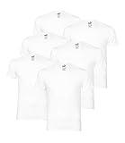 PUMA 6 er Pack Basic Crew T-Shirt Men Herren Unterhemd Rundhals, Farbe:300 - White, Bekleidungsgröße:XL