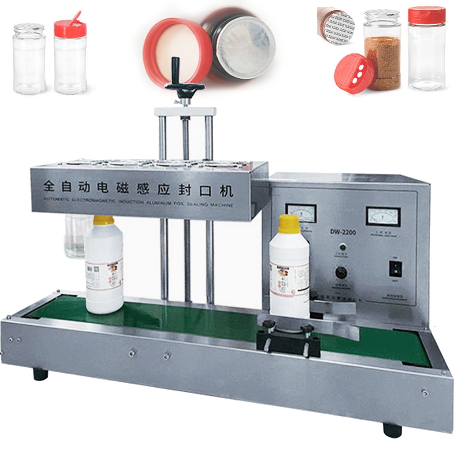 Qiang 2200W Aluminiumfolie Dichtungsmaschine Heißsiegeler Kommerzielles Kunststoff/Glas Flaschenverschluss Versiegelungsgerät Electromagnetic Induction Sealing Machine,30-120mm