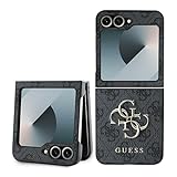 CG Mobile Guess GUHCZF64GMGGR hülle für Z Flip6 F741 Schwarz Leather 4G Metal Logo