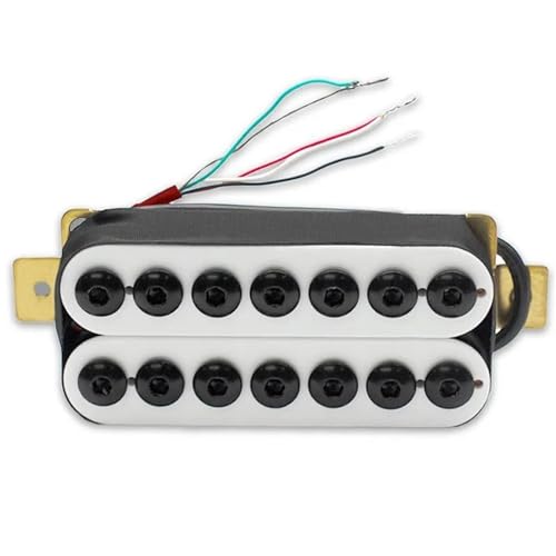 7-saitiger Humbucker Für E-Gitarre, Big Hex, Verstellbarer Doppelspulen-Tonabnehmer, Spulenaufteilung, Tonabnehmerausgang e gitarren tonabnehmer (Color : Neck 58mm)