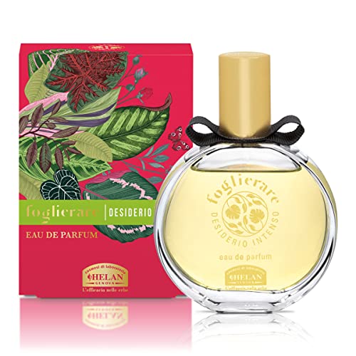 Helan, Foglierare, Intensives Desiderio – Damenparfüm mit Gourmand-Duft, orientalisches Eau de Parfum mit Noten von Pfirsich, Iris und Patchouli, mit Vanille und Bernstein – exotische Damenduft, 50 ml