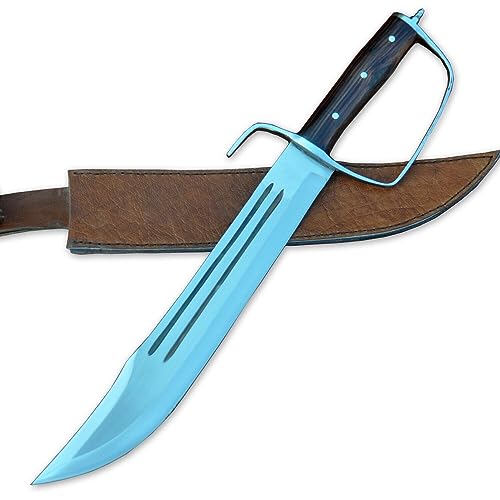 THE NEPAL Survival Bowie – Jagd- und Campingmesser mit 38 cm langer Klinge – robustes Messer – echtes funktionierendes Bowie-Messer