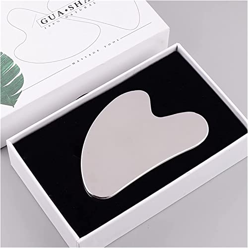 Gua Sha Scraper Board Edelstahl Gesichtswalze Gua Sha Werkzeug -Set Gesichtspflegemassage Kristall Jade Rose Quarz Gesundheit Anti Wrinkle Cellulite Massage Massage Tool Set