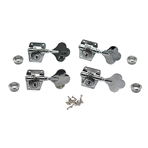 Gitarren Stimmwirbel Big Bass Bass String Knob Knob Silber Klavierknöpfe String Winkel Tuning Button Sailer-Zubehör