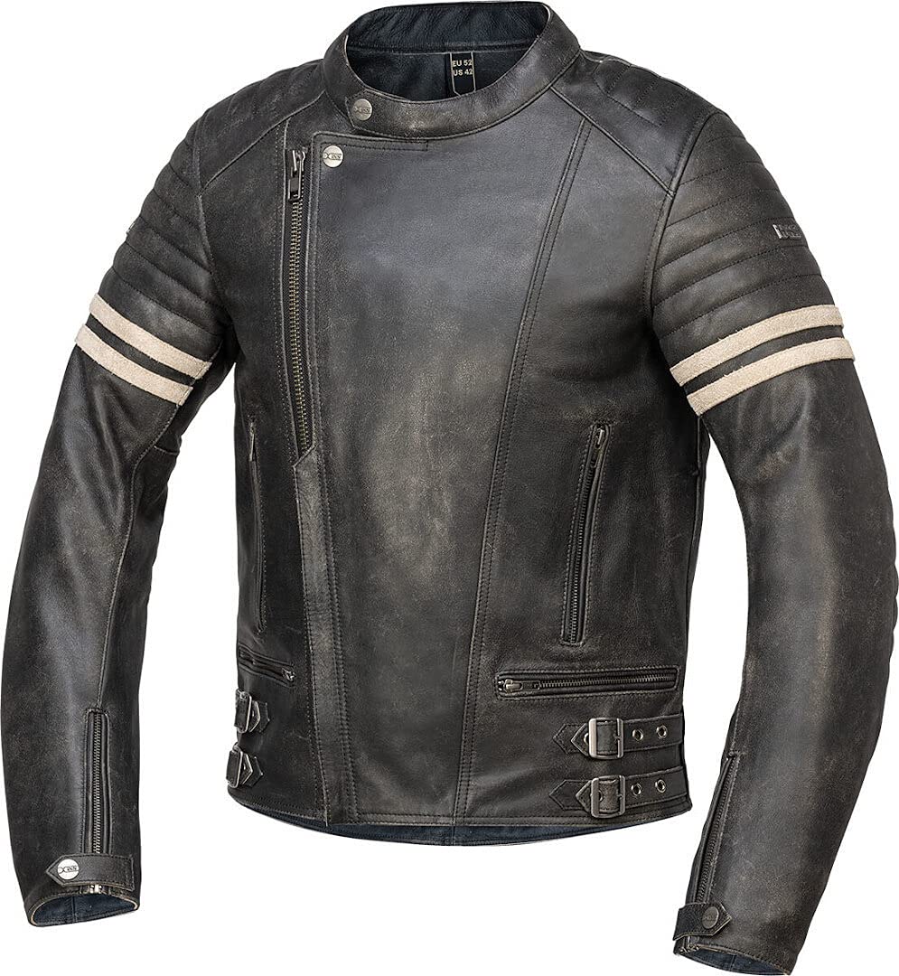 IXS Andy Motorrad Lederjacke, schwarz, 58