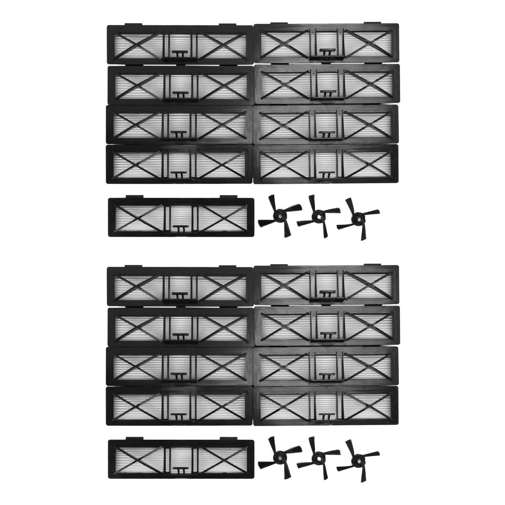 Naugan 18X Hepa Filter 6X Seiten Bürste für D3 D4 D5 D6 D7 D70 D75 D80 D85 Verbundene Botvac 75E 80 85 Bürsten Filter Teile