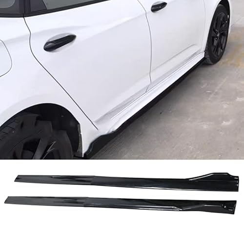 Auto Seitenschweller Flügeldiffusor für BMW Z4 M1 M3 M4 M6 E85 E89 G29 F82 F83 F13 F06 Roadster,Kratzfest Auto Seitenfender Rock Splitter Seitenrock Splitter,A/Glossyblack