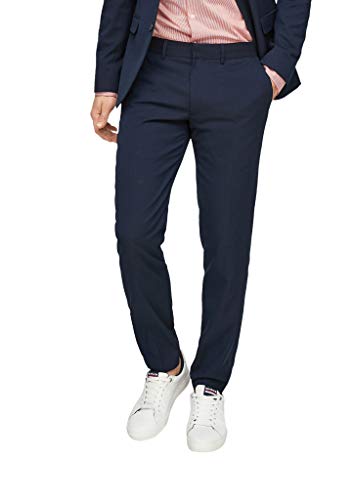 s.Oliver BLACK LABEL Herren Slim: Anzughose mit Stretchkomfort Navy Blue F 48