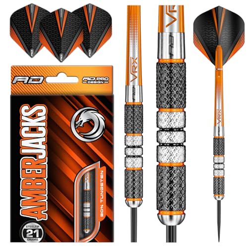 Red Dragon Amberjack 2: 21g - Profi Dartpfeile Set mit Flights und Schäfte