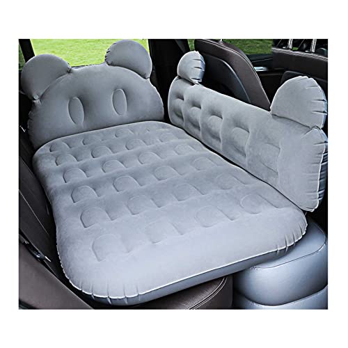 BFVAKBKYT Auto Auto Aufblasbare Luft CampingMatratze, Auto-Luftmatratze, aufblasbares Bett fürs Auto, verdicktes Auto-Campingbett, aufblasbare Isomatte in voller Größe(Grey)