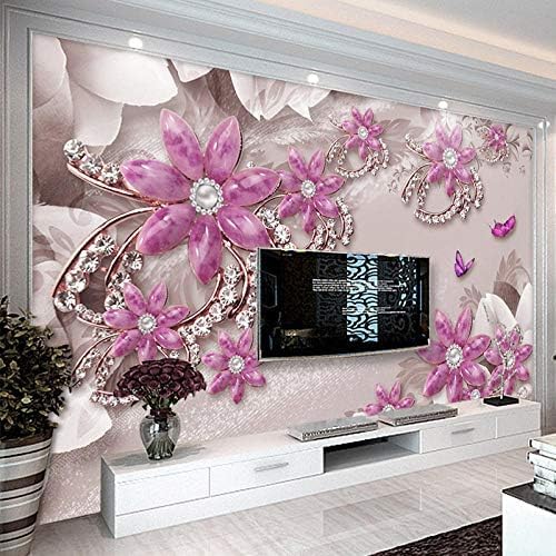 XLMING Schmuck Und Blumen Küche Esszimmer Arbeitszimmer Wohnzimmer TV Hintergrund Wand 3D Tapete-150cm×105cm