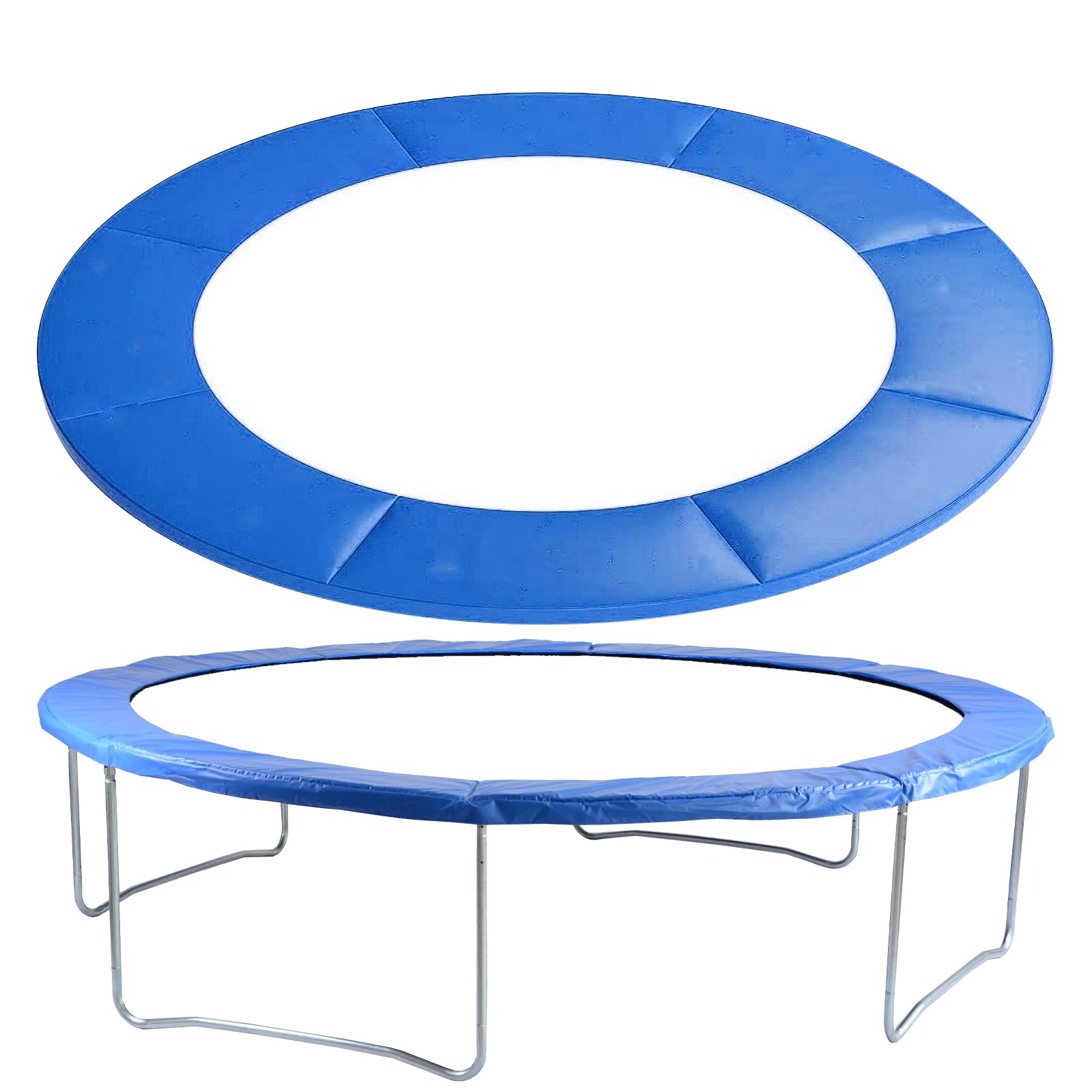 AXPQHL Trampolin Randabdeckung,Ø 305cm 366cm Randschutz Schutz für Trampolin,Federabdeckung Randschutz Sicherheitsmatte, reißfest,UV-beständig,Blau (305cm)