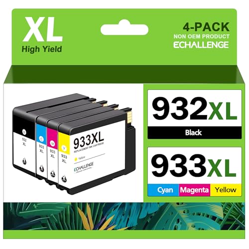 933XL 932XL Multipack Druckerpatronen Kompatibel für HP 932 933 XL für HP Officejet 6700 Premium Patronen 7510 7612 7110 7610 6100 6600 Tintenpatronen(Packaging May Vary)