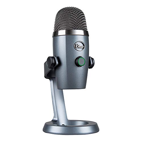 Blue Yeti Nano Premium USB-Mikrofon für Aufnahmen, Streaming, Gaming, Podcasting auf PC und Mac, Mit Blue VO!CE-Effekten, Nieren- und Kugelcharakteristik, Latenzfreies Monitoring - Grau