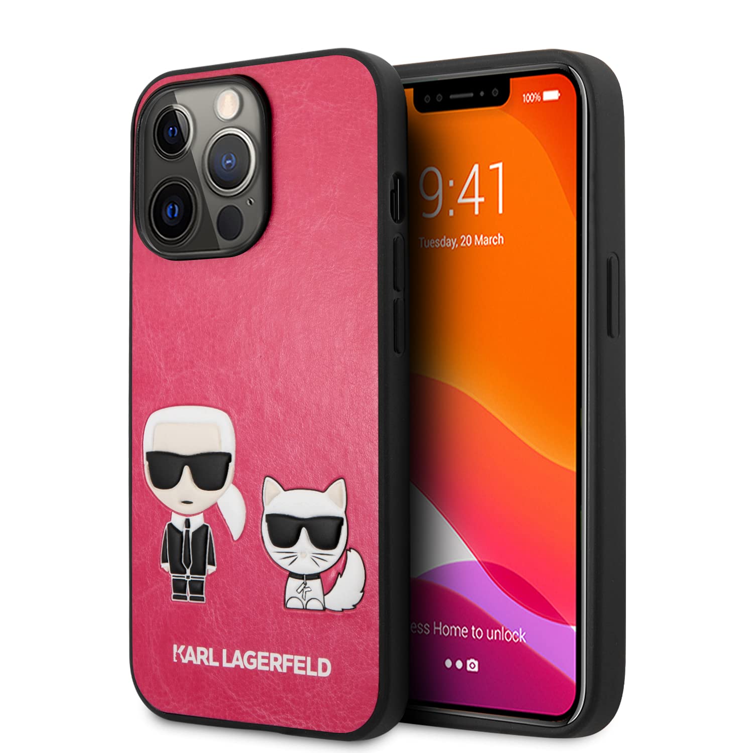 Karl Lagerfeld KLHCP13XPCUSKCP hülle für iPhone 13 Pro Max 6,7" Fuchsie/Fuchsie hardcase Ikonik Karl & Choupette