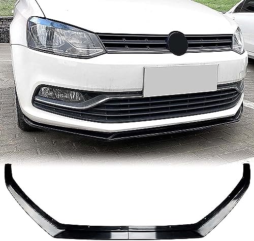 Frontlippe Spoiler für VW Polo 6R 6C 2009-2017,Auto Frontstoßstange Splitter Lip Spoiler Frontspoiler Protector Kits