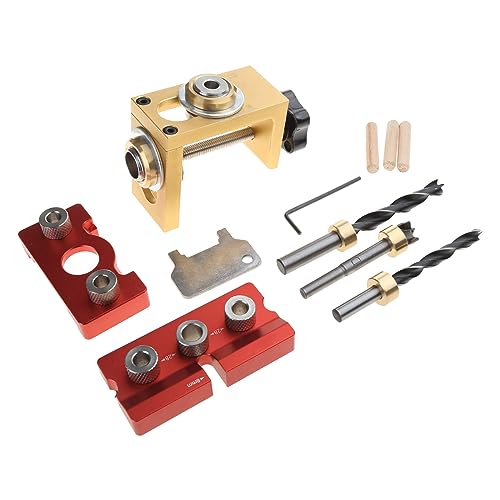 3-in-1 Dübel Jig Aluminium Legierung Locator 8/10/15mm Bohrer Guide Locator Tasche Loch Jig Board Spleißen Werkzeug