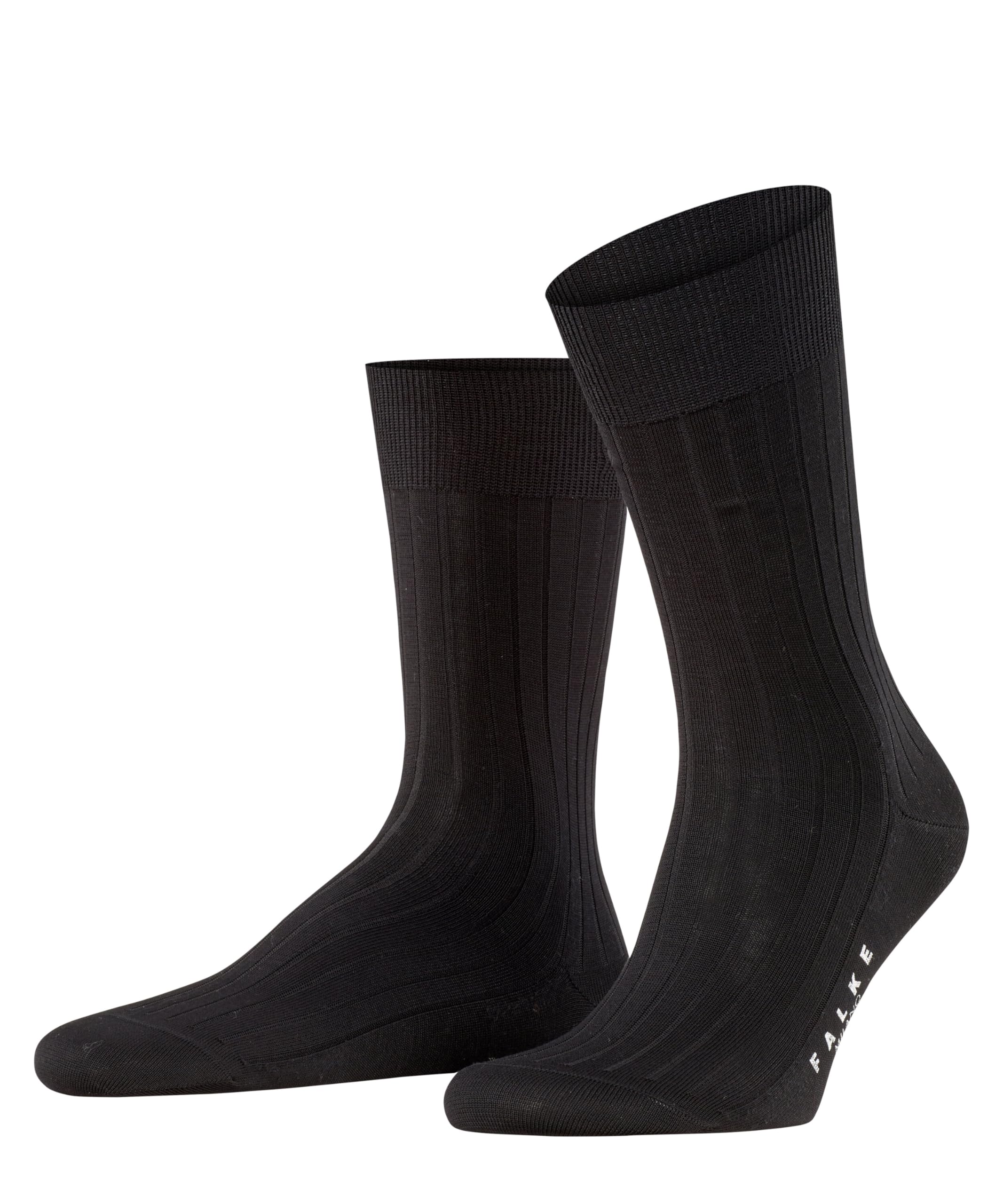 FALKE City Herren Socken Milano 3er Pack, Black-3000, 47/48