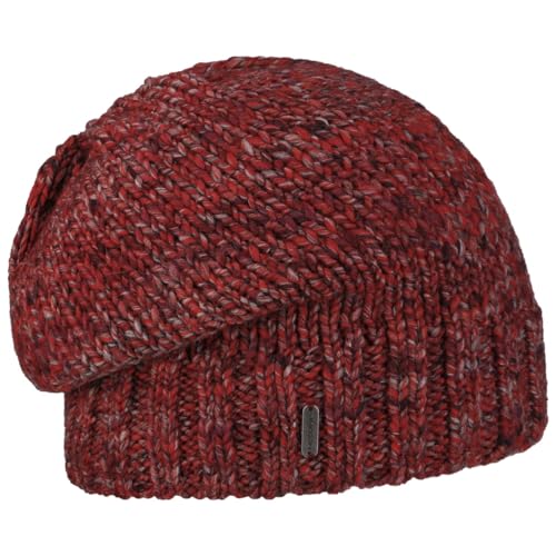 McBURN Alaseja Damen Strickmütze - Made in Italy Strickbeanie Beanie Skimütze Oversize, Oversize Herbst-Winter - One Size rot