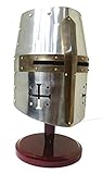 Thor Crusader's Templer Ritterhelm (LARP/SCA/Mittelalter) silber