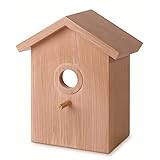 Vogelhaus aus Holz für Außenfenster Vogel-Nistkasten durchsichtig mit starken Saugnäpfen für kleine Vögel