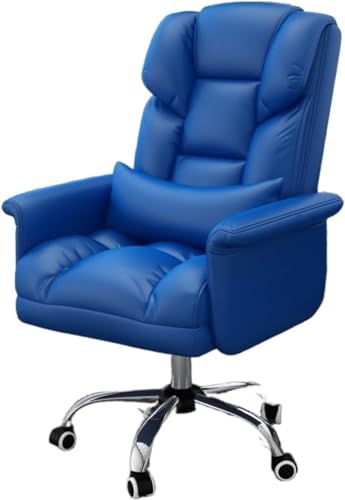 TBSZCM Chefstühle, Bürostühle, Computer-Rückenlehne, ergonomische Sofa-Bürostühle, bequemer Möbelstuhl (Farbe: Latexblau), interessant Run forward