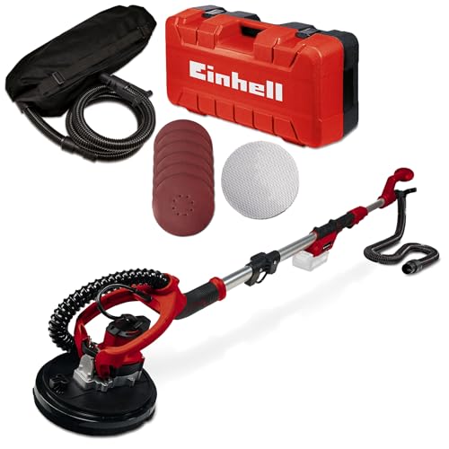 Einhell Akku-Trockenbauschleifer TE-DW 18/225 Li-Solo Power X-Change (Li-Ion, 18 V, Ø225 mm, max. 1,65 mm Länge, inkl. Verlängerungsschlauch, Staubfangsack, Schleifpapier, ohne Akku und Ladegerät)